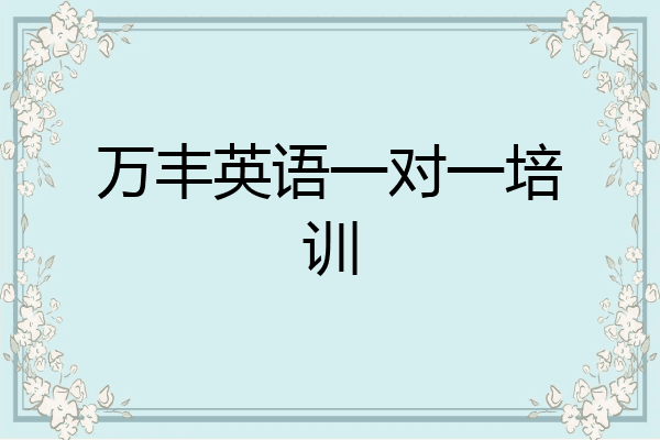 万丰英语一对一培训