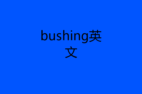 bushing英文