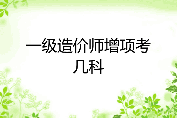 一级造价师增项考几科