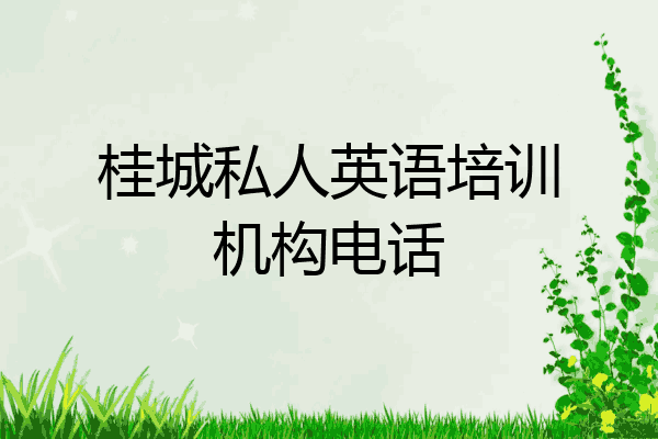 桂城私人英语培训机构电话