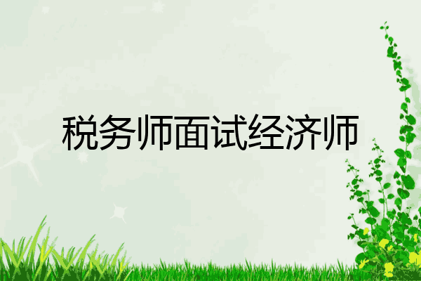 税务师面试经济师