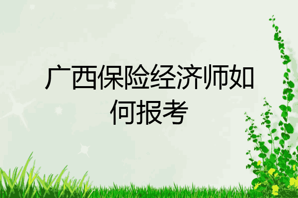 广西保险经济师如何报考