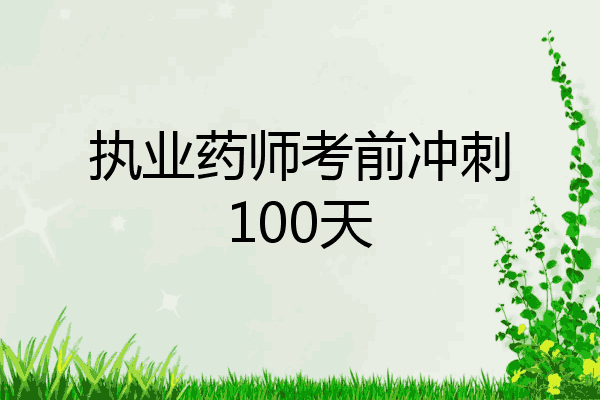 执业药师考前冲刺100天