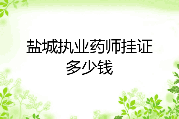 盐城执业药师挂证多少钱