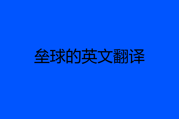 垒球的英文翻译