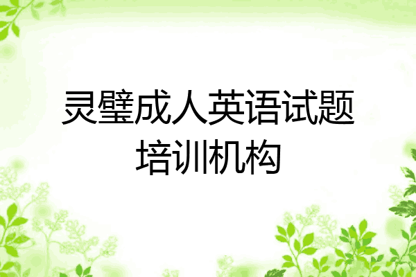 灵璧成人英语试题培训机构