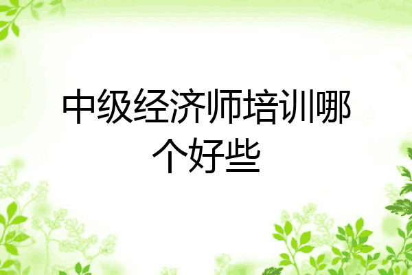 中级经济师培训哪个好些