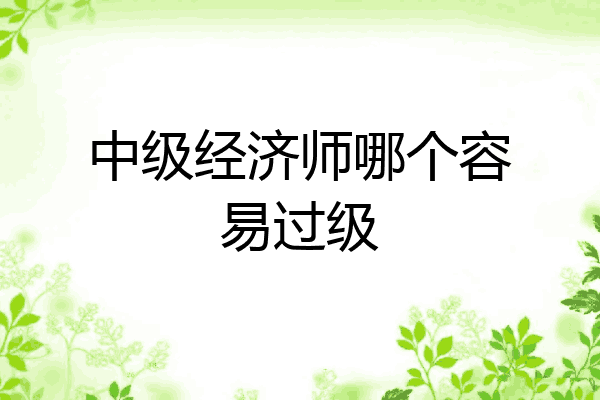 中级经济师哪个容易过级