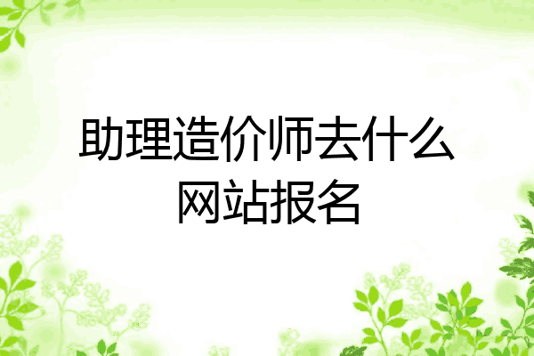 助理造价师去什么网站报名