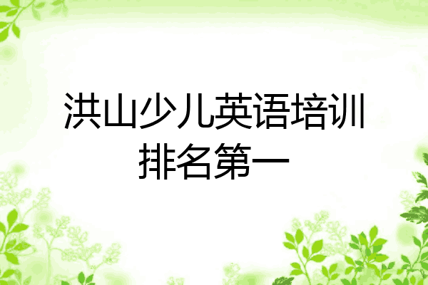 洪山少儿英语培训排名第一