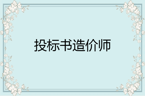 投标书造价师