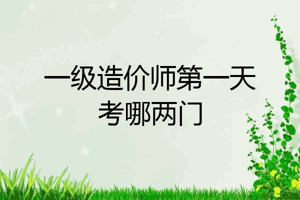 一级造价师第一天考哪两门