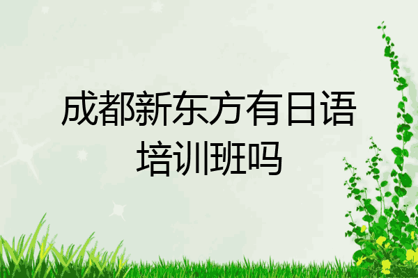 成都新东方有日语培训班吗