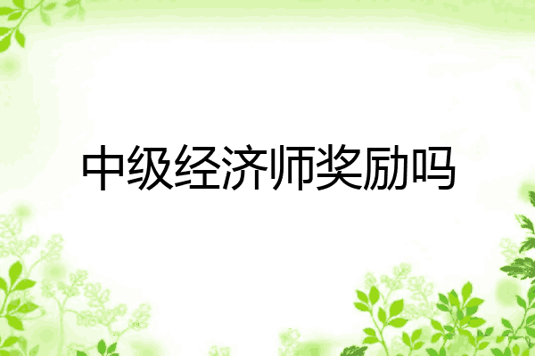 中级经济师奖励吗