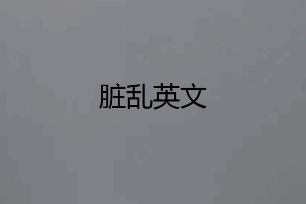 脏乱英文