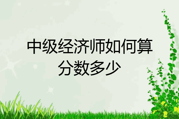 中级经济师如何算分数多少
