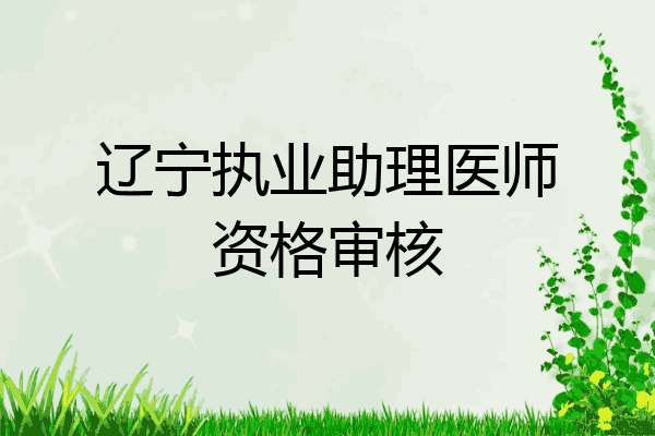 辽宁执业助理医师资格审核