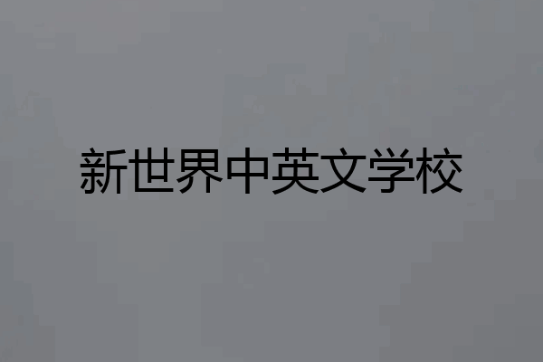 新世界中英文学校