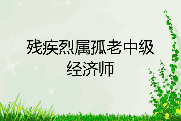 残疾烈属孤老中级经济师