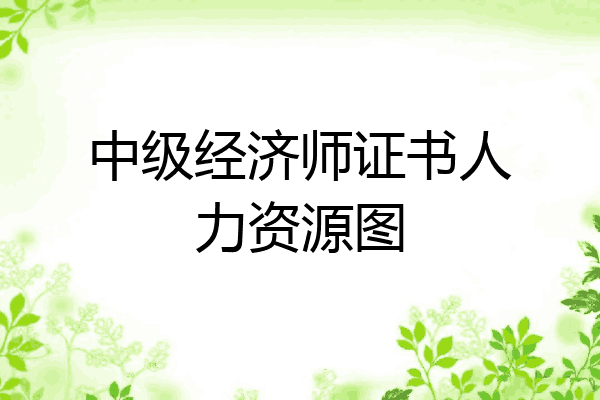 中级经济师证书人力资源图