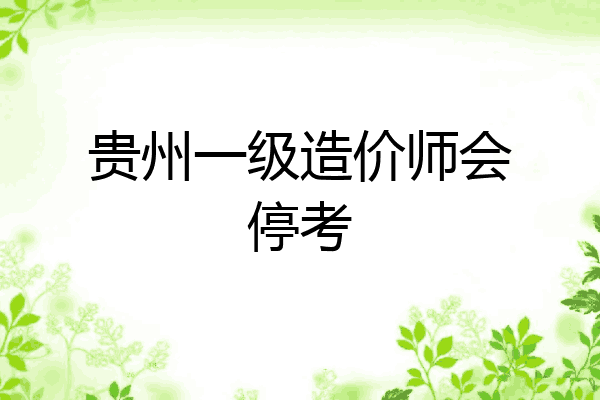 贵州一级造价师会停考