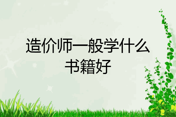 造价师一般学什么书籍好