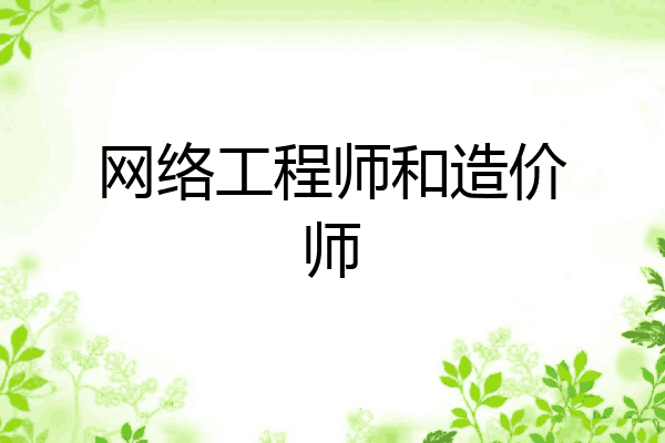 网络工程师和造价师