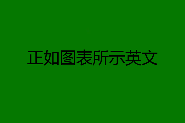 正如图表所示英文