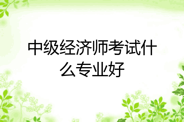 中级经济师考试什么专业好
