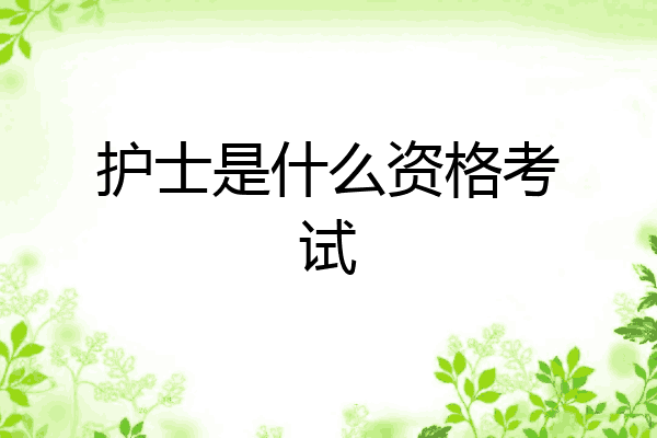护士是什么资格考试