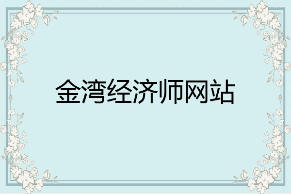 金湾经济师网站