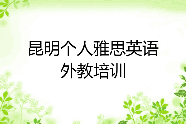 昆明个人雅思英语外教培训