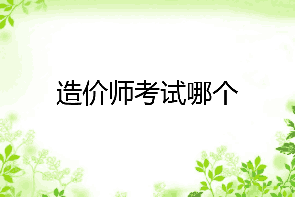 造价师考试哪个