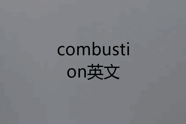 combustion英文