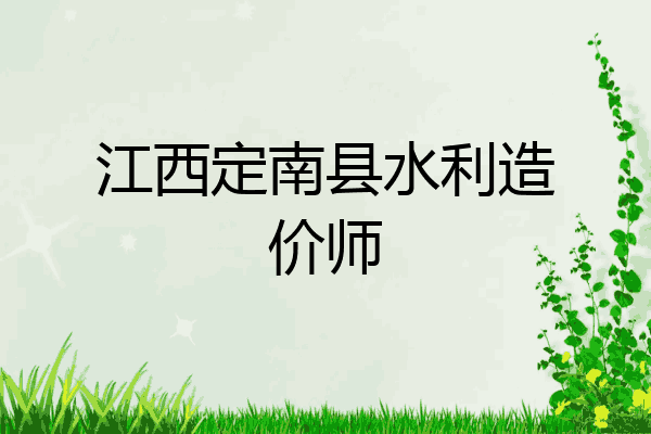 江西定南县水利造价师