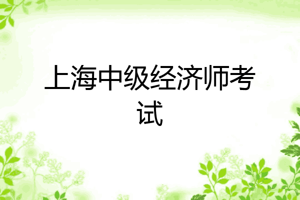 上海中级经济师考试