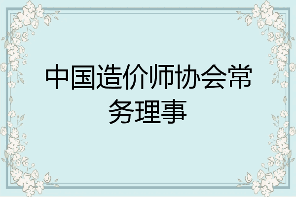 中国造价师协会常务理事