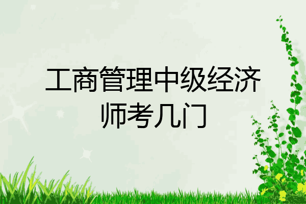 工商管理中级经济师考几门