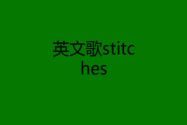 英文歌stitches