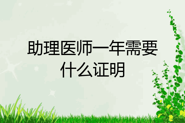 助理医师一年需要什么证明