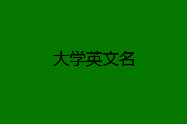 大学英文名