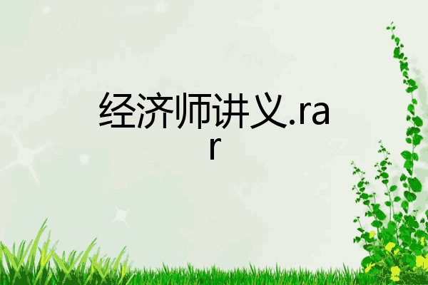 经济师讲义.rar