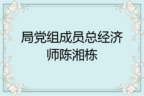 局党组成员总经济师陈湘栋