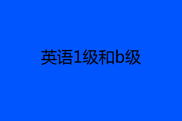 英语1级和b级