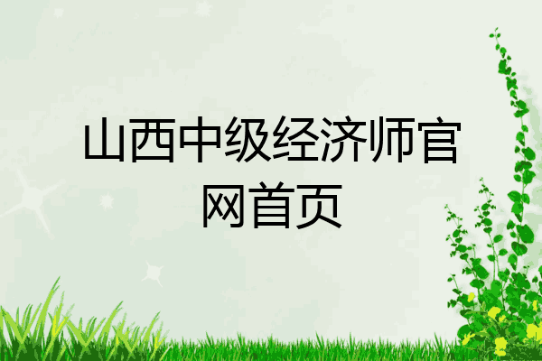 山西中级经济师官网首页