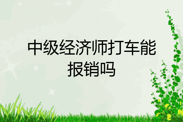 中级经济师打车能报销吗