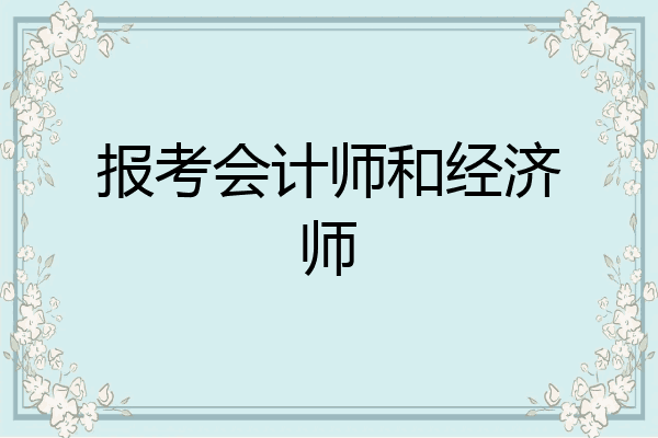 报考会计师和经济师
