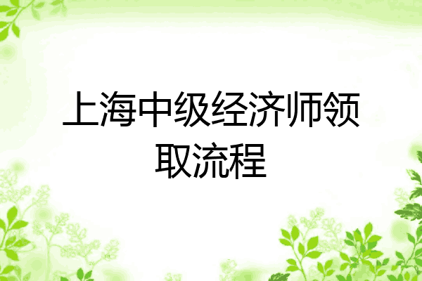 上海中级经济师领取流程
