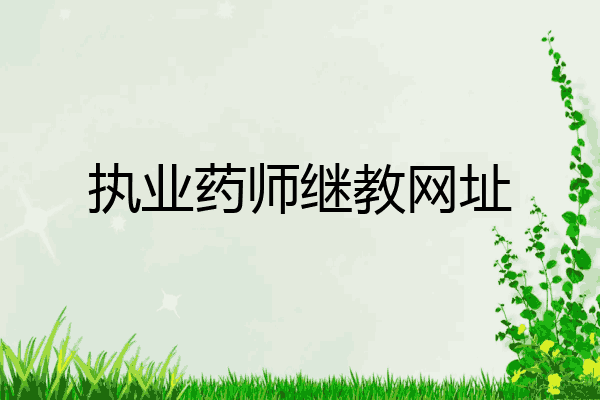 执业药师继教网址
