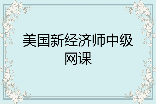 美国新经济师中级网课